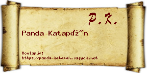 Panda Katapán névjegykártya